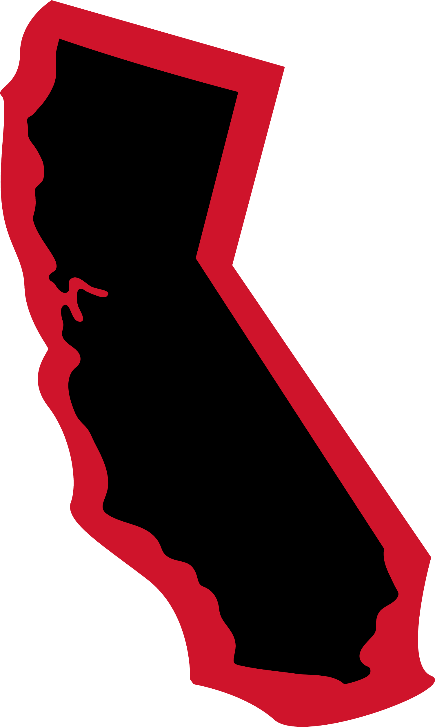 State of California outlined in red