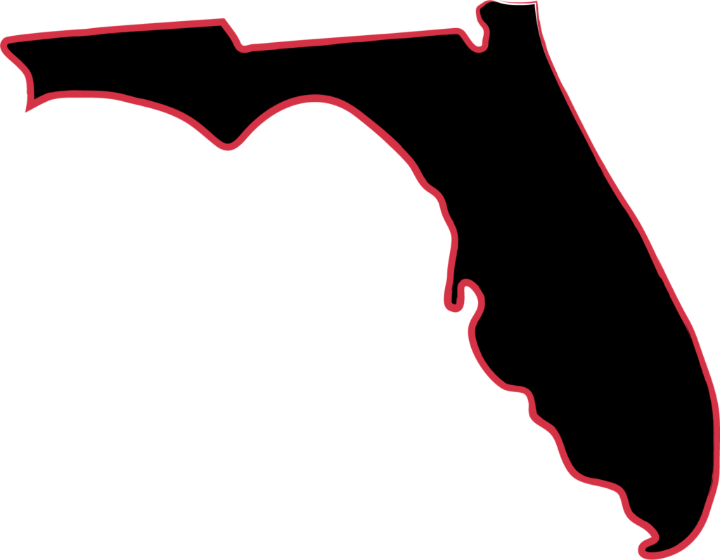 State of Florida outlined in red