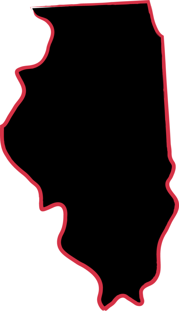 State of Illionis outlined in red